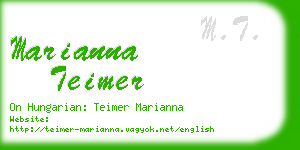 marianna teimer business card